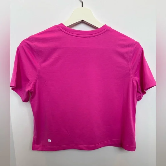 Lululemon Pow Pink Ultralight Waist-Length T-Shirt Size 4 - Picture 2 of 3